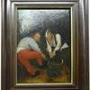 Peter  Breughel, H/B mm 367 / 249, Zwei Bauern binden Zweige, seit 2007 in einer PROTECTOR  Gemälde Vitrine
