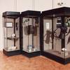 Complete museum equipment with over 300 HAHN modul system cases, table top and wall display cases.